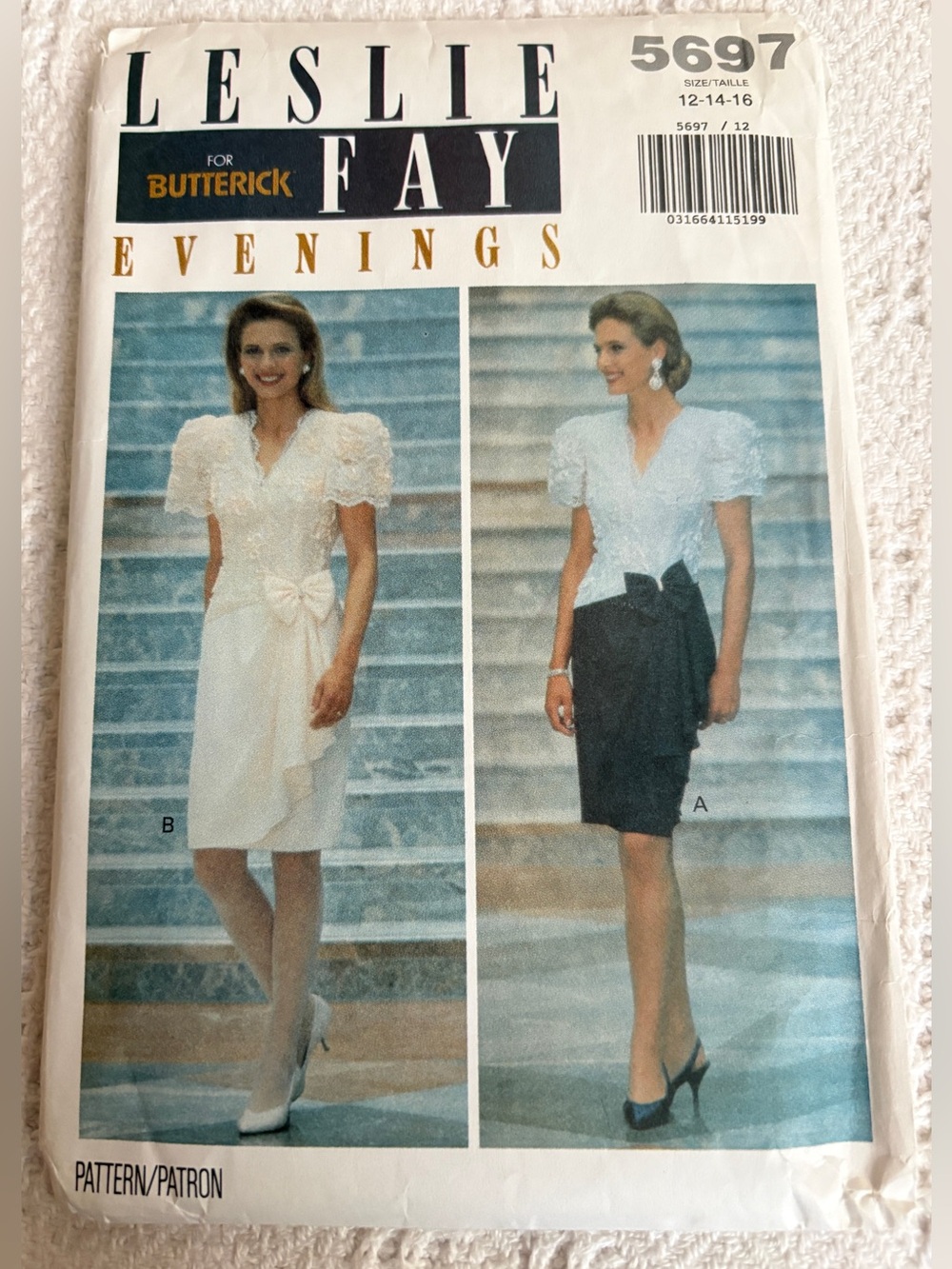 Butterick Leslie Fay Pattern 5697 for Misses’ Evening Dress